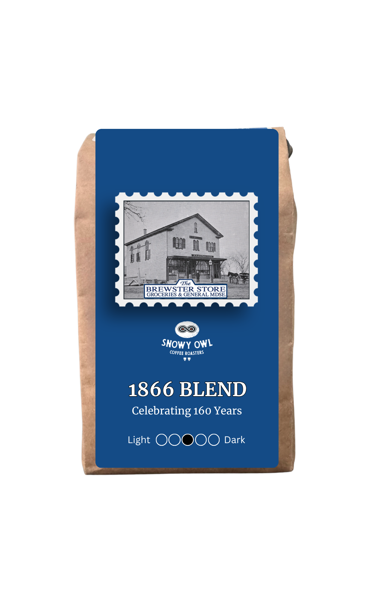1866 Blend coffee bag — The Brewster Store's 160th anniversary blend